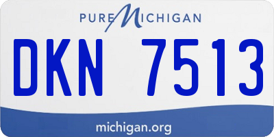 MI license plate DKN7513