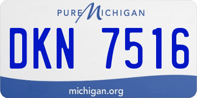 MI license plate DKN7516