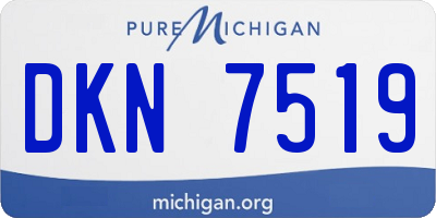 MI license plate DKN7519