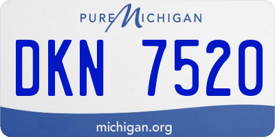 MI license plate DKN7520