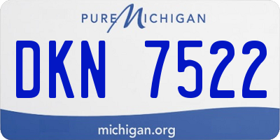 MI license plate DKN7522