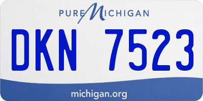 MI license plate DKN7523