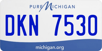 MI license plate DKN7530