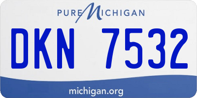 MI license plate DKN7532