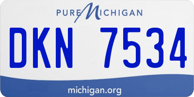 MI license plate DKN7534