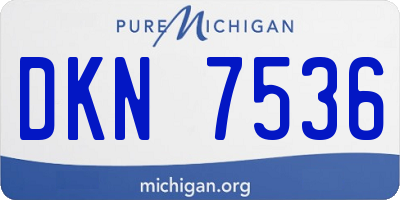 MI license plate DKN7536