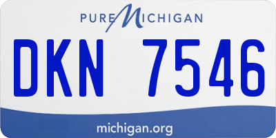 MI license plate DKN7546