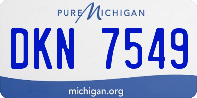 MI license plate DKN7549