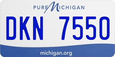 MI license plate DKN7550