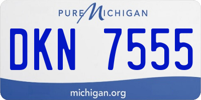 MI license plate DKN7555