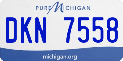 MI license plate DKN7558