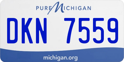 MI license plate DKN7559