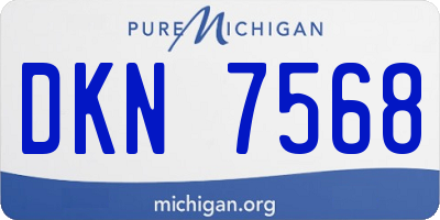 MI license plate DKN7568