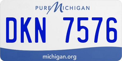 MI license plate DKN7576