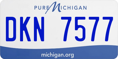 MI license plate DKN7577