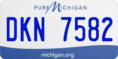 MI license plate DKN7582