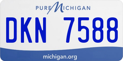 MI license plate DKN7588