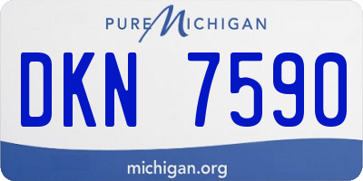 MI license plate DKN7590
