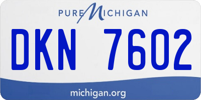MI license plate DKN7602
