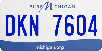 MI license plate DKN7604