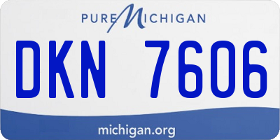 MI license plate DKN7606