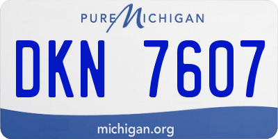 MI license plate DKN7607