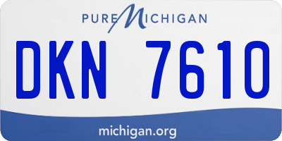 MI license plate DKN7610