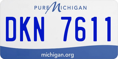 MI license plate DKN7611