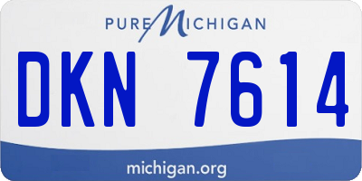 MI license plate DKN7614