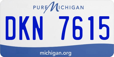 MI license plate DKN7615