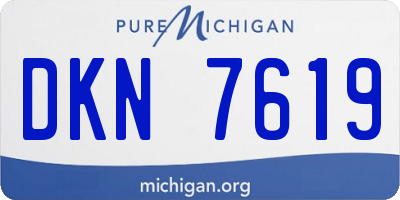 MI license plate DKN7619