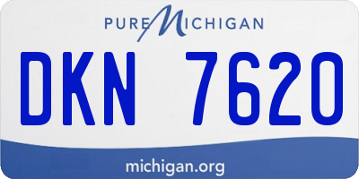 MI license plate DKN7620
