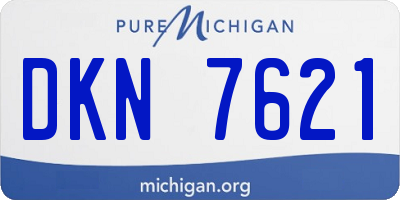 MI license plate DKN7621