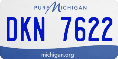 MI license plate DKN7622