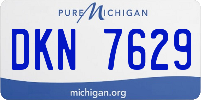 MI license plate DKN7629