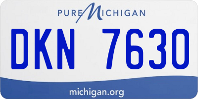 MI license plate DKN7630