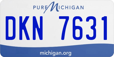 MI license plate DKN7631