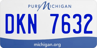 MI license plate DKN7632