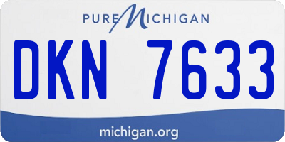 MI license plate DKN7633