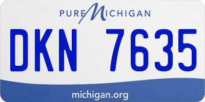 MI license plate DKN7635