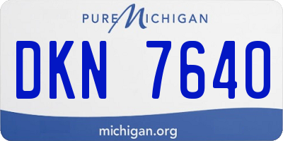 MI license plate DKN7640