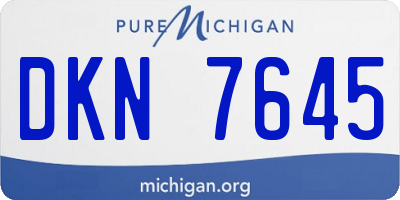 MI license plate DKN7645