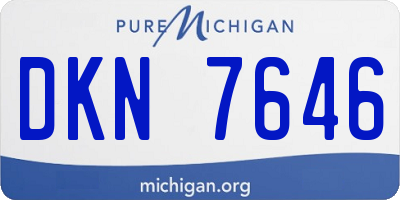 MI license plate DKN7646