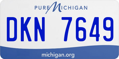 MI license plate DKN7649