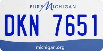 MI license plate DKN7651