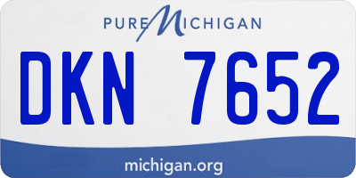 MI license plate DKN7652