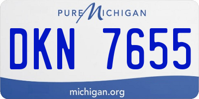 MI license plate DKN7655