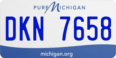 MI license plate DKN7658