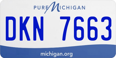 MI license plate DKN7663