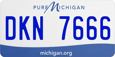 MI license plate DKN7666